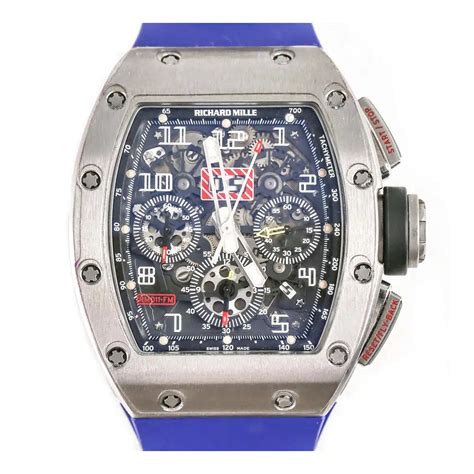 richard mille watch blue strap.